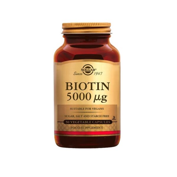 Solgar Biotin-B 5000 mcg 50 Capsule